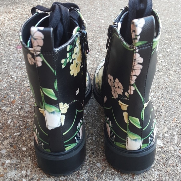 Steve Madden Floral Officer Combat Boots 7.5 - Picture 4 of 8